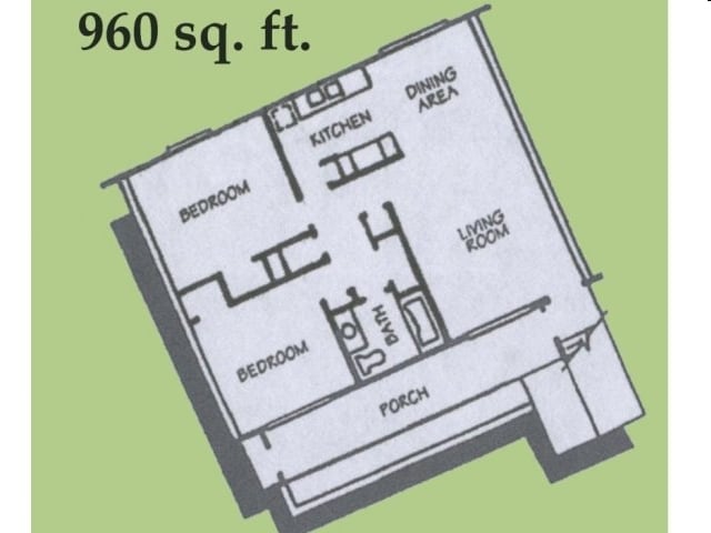 2BR/1BA - 2 Bedroom 1 Bath