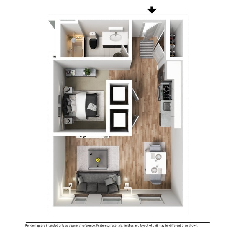 Floor Plan - Earhart - Luxury Apartment