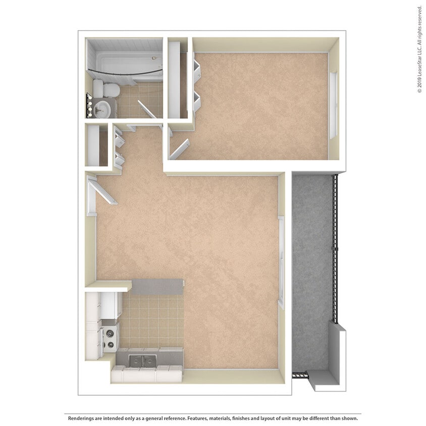 Floor Plan - ONE BEDROOM
