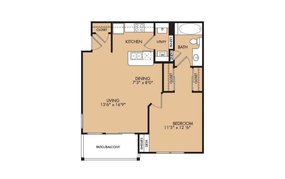Floor Plan - A1 -1x1