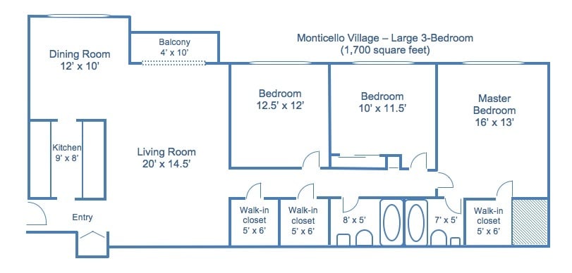 Floor Plan - 3x2 1700