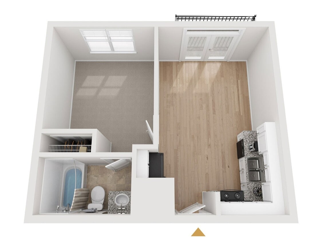 Magnolia 1x1 Floor Plan - Magnolia