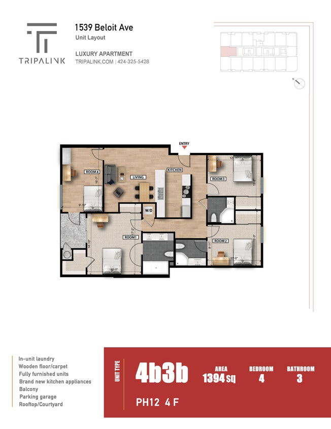 Floor Plan - Unit PH12