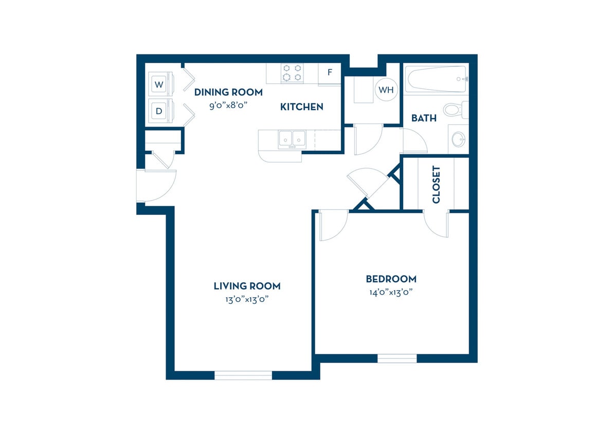 1 Bedroom | 1 Bath | 690SF - One Bedroom