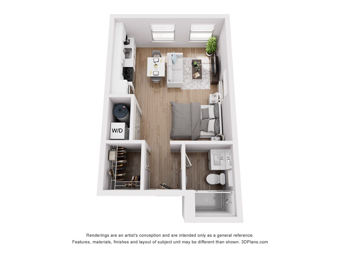 Floor Plan - mr2 - Studio (392 SF)