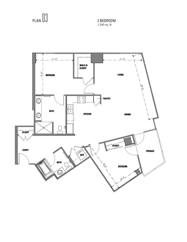 D3 floor plan The Avenue Hollywood - D3