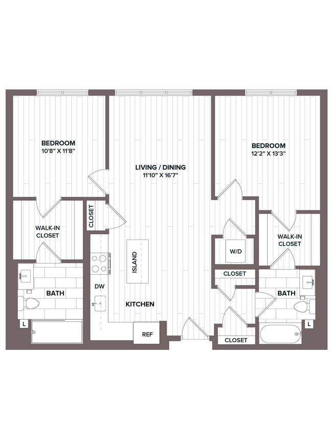 Floor Plan - 2 Bed/2 Bath - B6 Bldg C