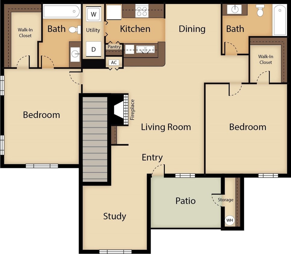 Floor Plan - 2/2 Upstairs