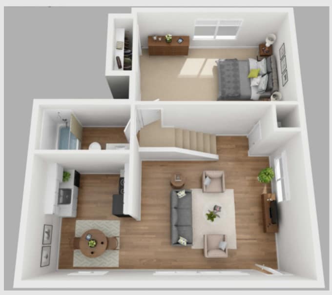 Floor Plan - 1x1 classic 2
