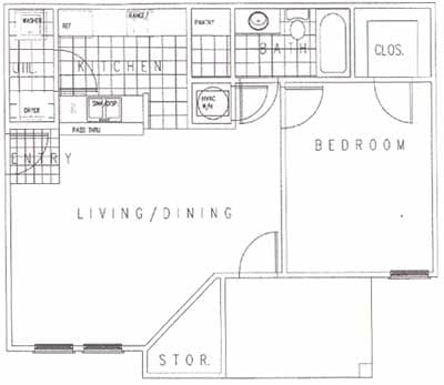 1BR/1BA - One Bedroom