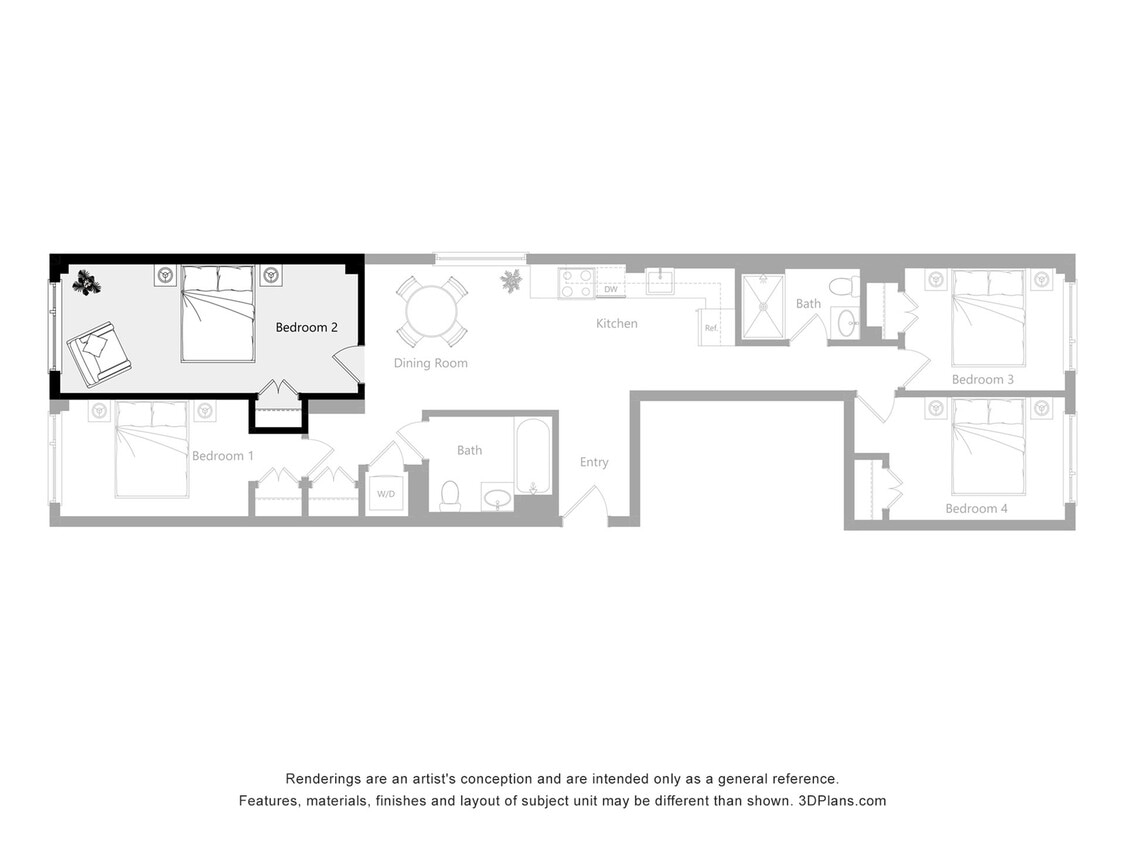 The Reserve_K2New - Furnished Room in a 4 Bedroom 2 Bathroom (K2)