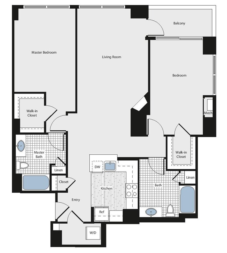 Floor Plan - 2 Bed/2 Bath - bc6
