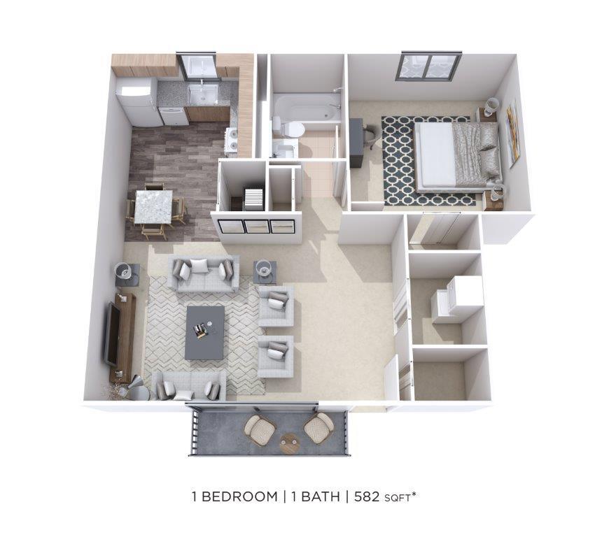 Floor Plan - One Bedroom