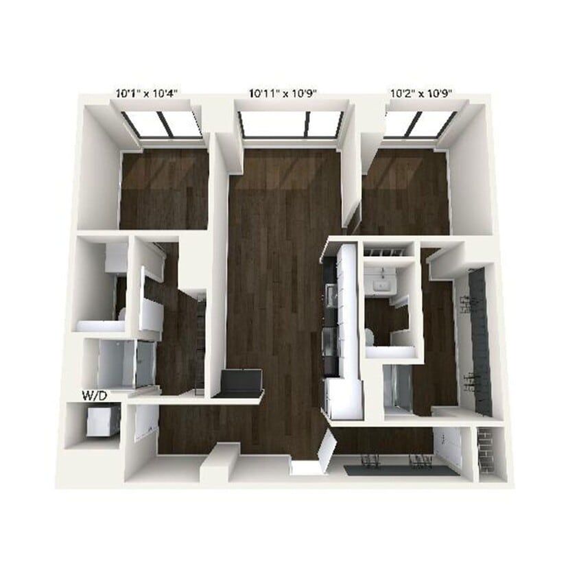 Floor Plan - B5 | 2 Bed | 2 Bath