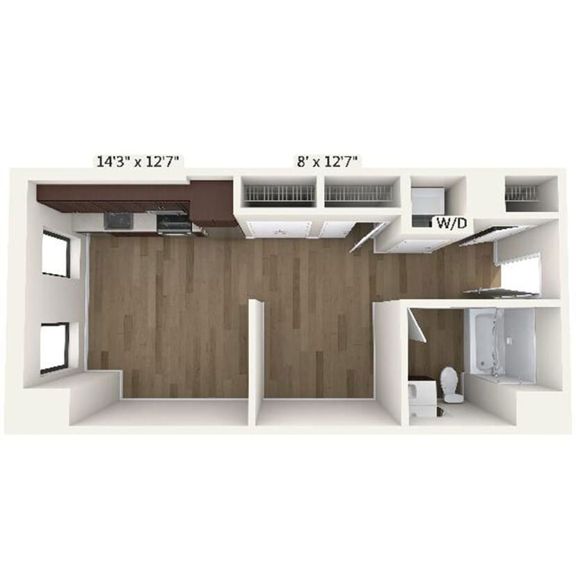 Floor Plan - S3 | Studio | 1 Bath