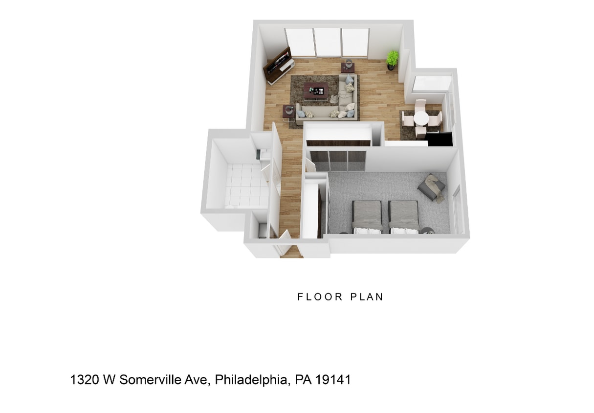 Floor Plan - 1 Bedroom