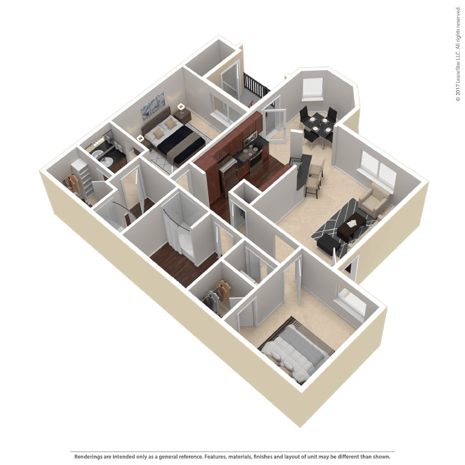 Floor Plan - 2X2 A Luxury