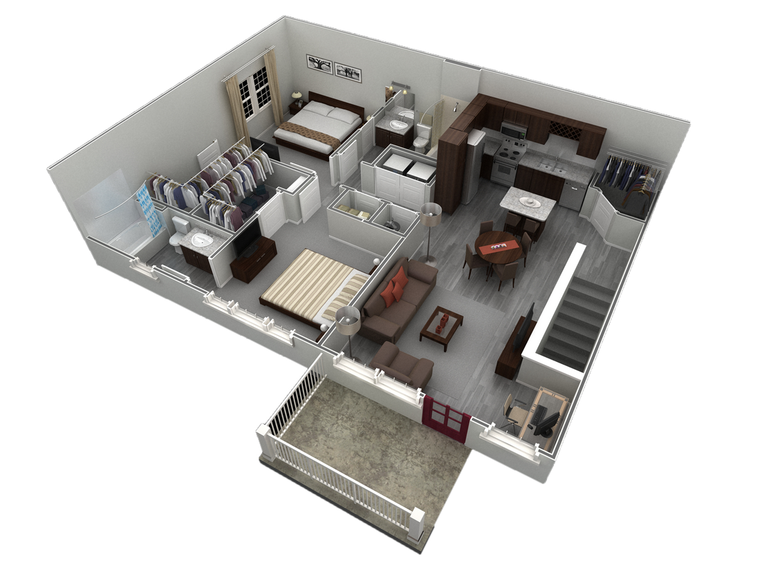 Floor Plan - 2 BR Designer Overlook