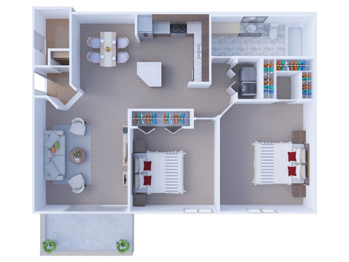 Floor Plan - 2 Bedroom Floor Plan B1