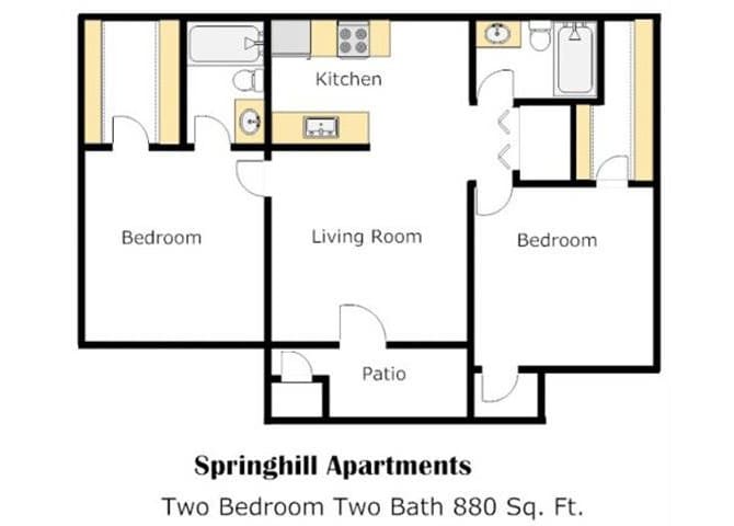 Floor Plan - TWO BEDROOM - B