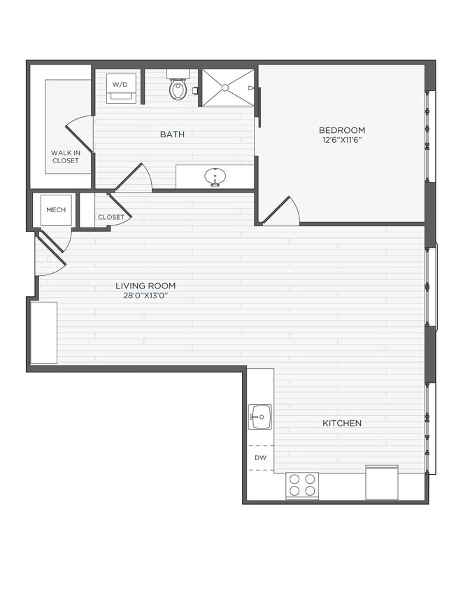 Floor Plan - 1 Bed 1 Bath-A3-2 - Ventura