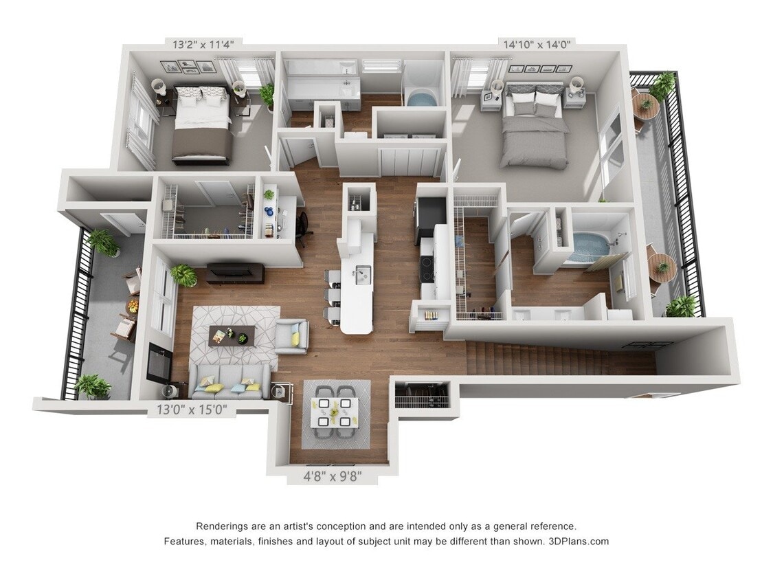 Floor Plan - Andover Park 1B3