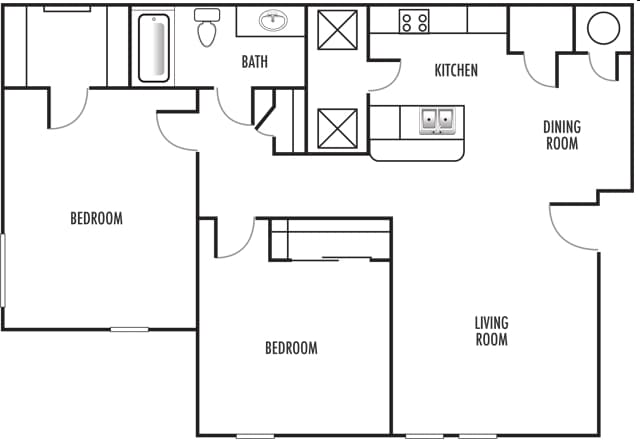 2BR/1BA - b10a