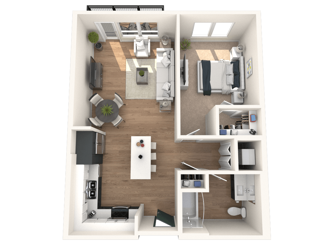 Floor Plan - 1BR/1BA A3