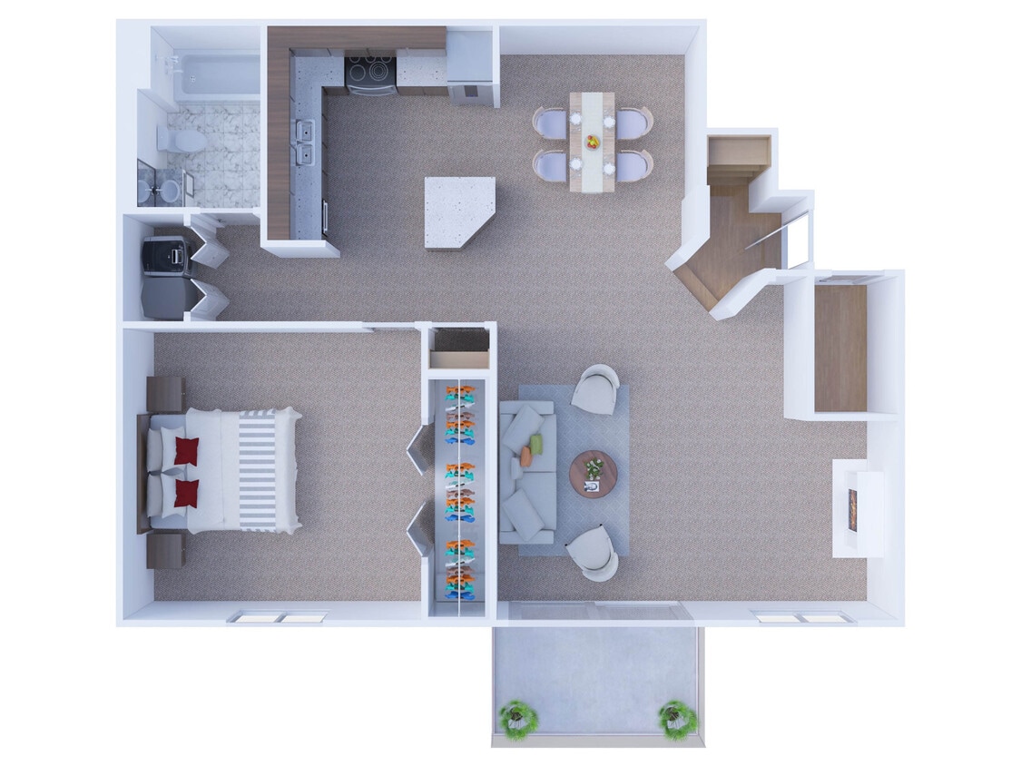 Floor Plan - 1 Bedroom Floor Plan A2