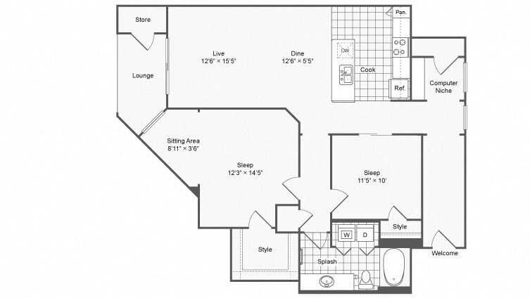 Floor Plan - A19 Office/Den