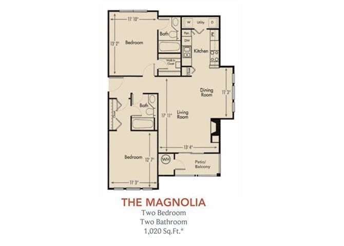 Floor Plan - Magnolia - Renovated