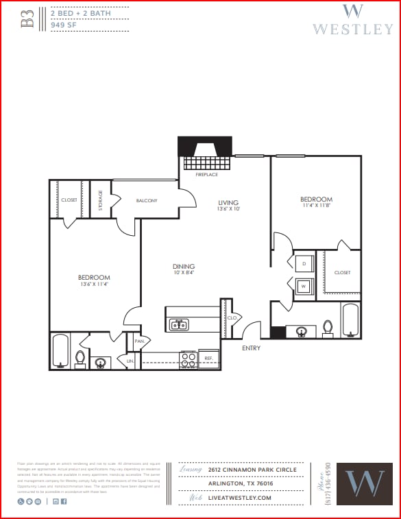 B3 WESTLY.png - 2 Bedroom, 2 Bath