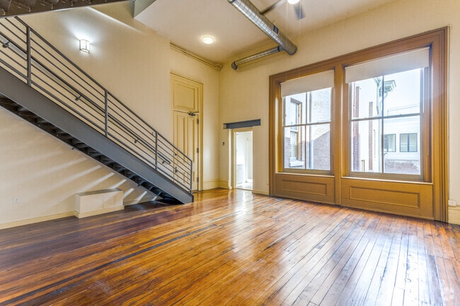 1BR, 1BA - 1,615 SF - Living Room - Whiskey Row Lofts