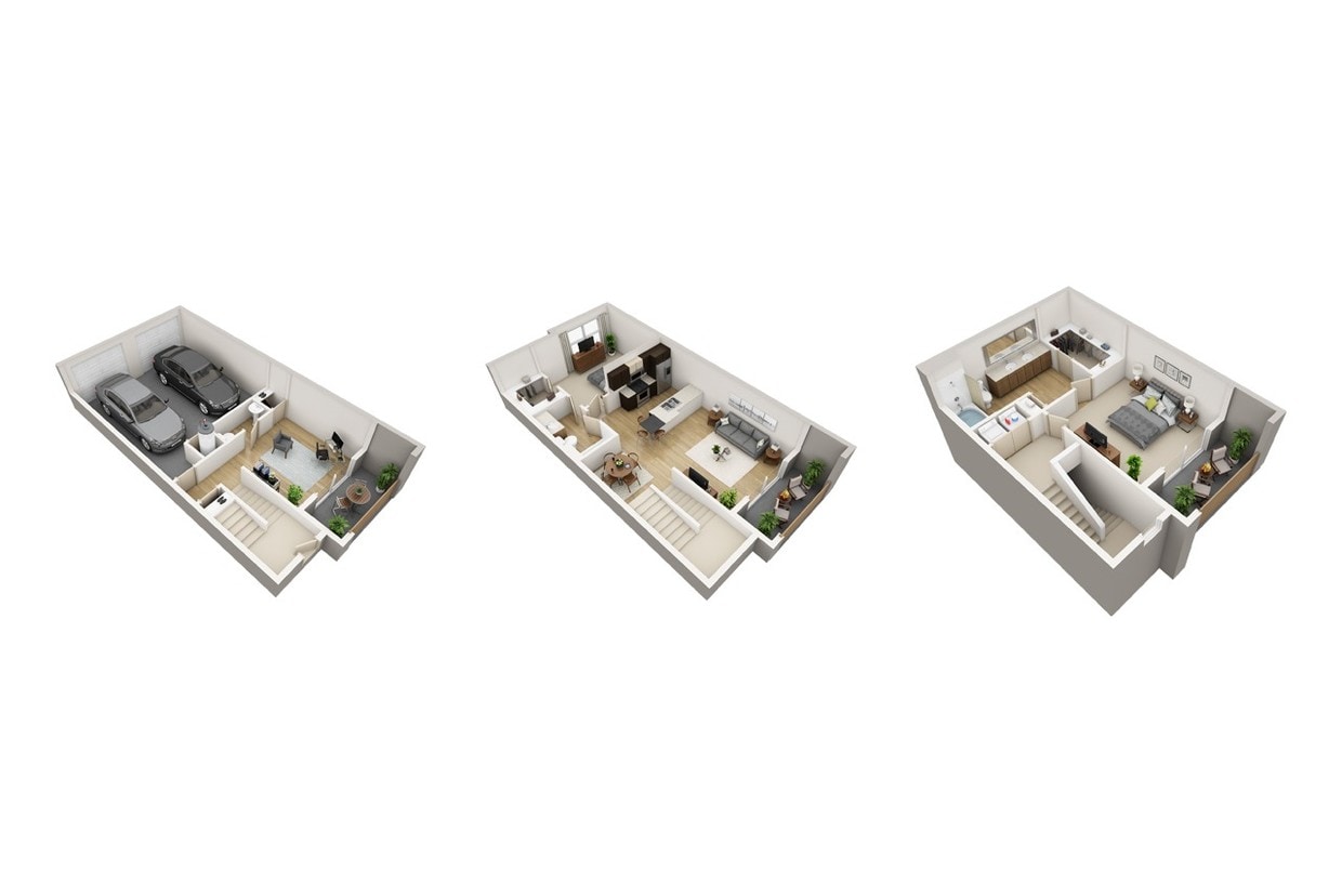 Floor Plan - Townhome with Den and Garage