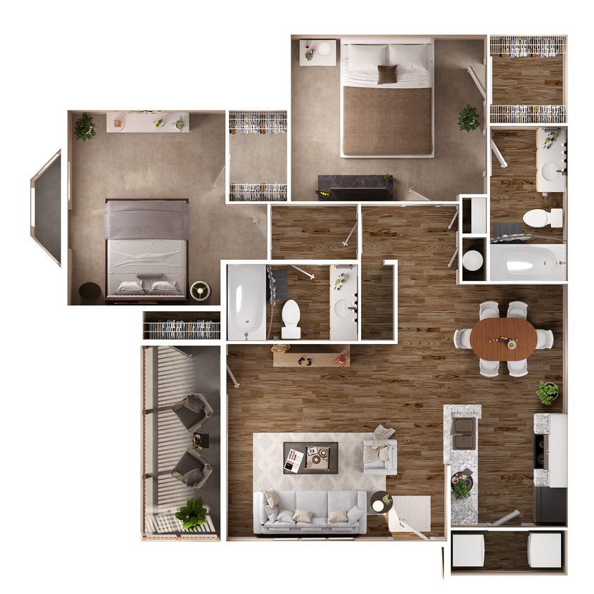 C188390 Park at Steele Creek_3D FP_B2A - B2