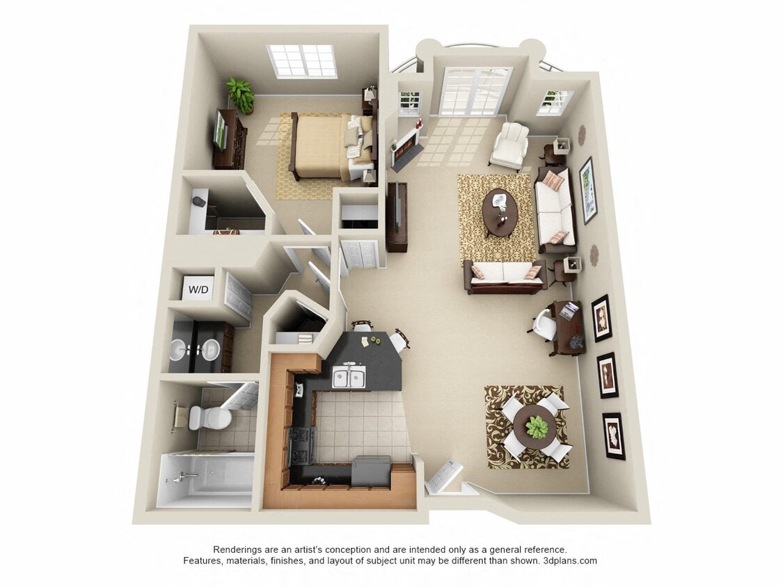 Floor Plan - One Bedroom B