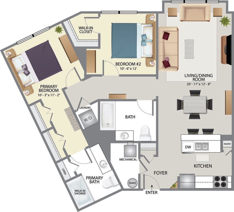 Floor Plan - 2B-Bay