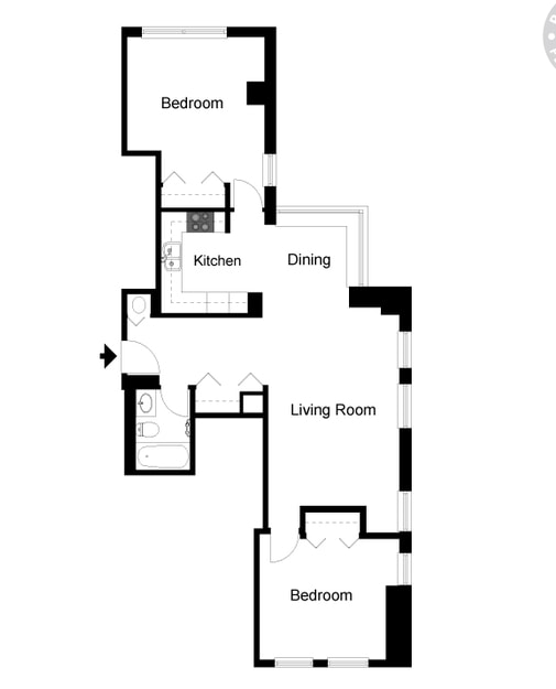 2BR/1BA - 2 Bed 1 Bath