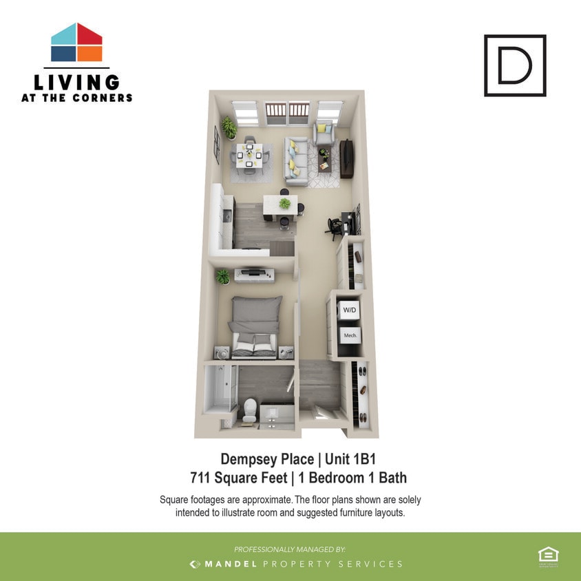 Dempsey Place Unit Style 1B1 - 1B1