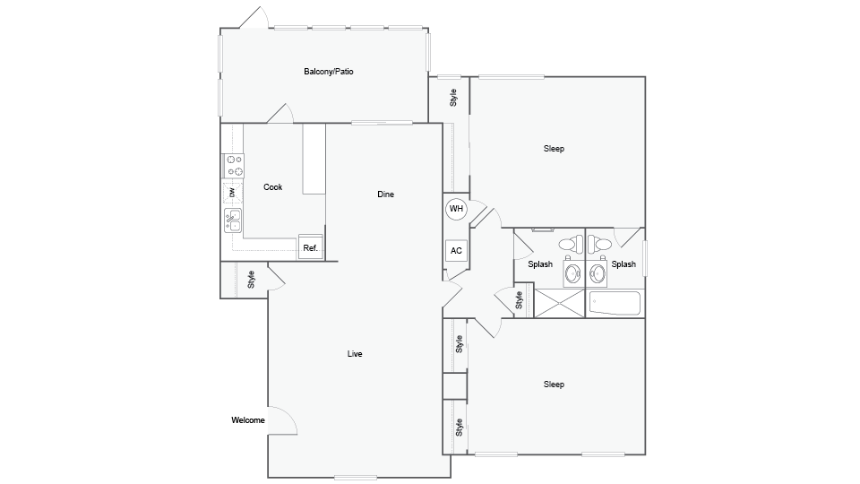 Chelsea-2Bd-2Ba-1107sqft - Chelsea