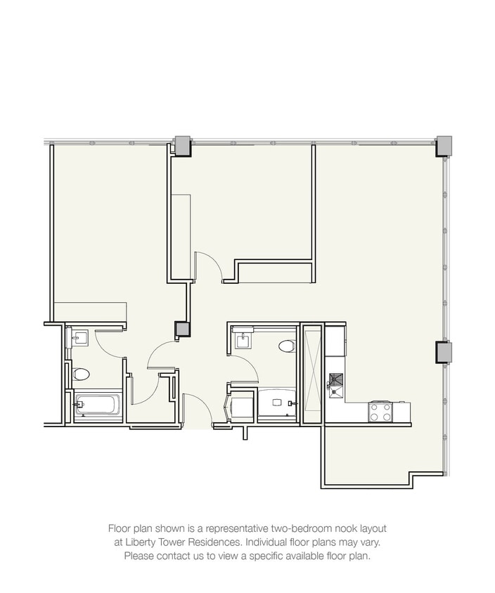 Floor Plan - Two Bedroom Nook