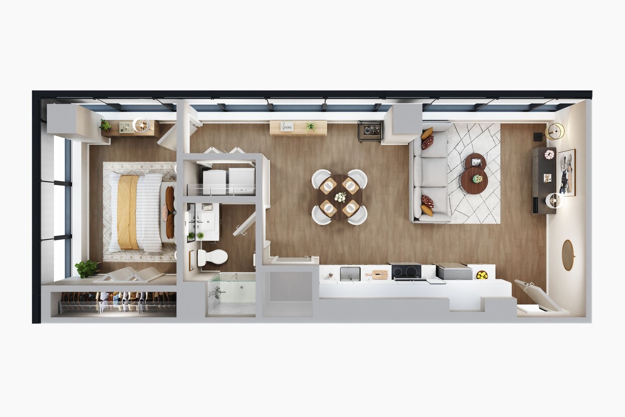 Floor Plan - Ferrara Flats B - City Side