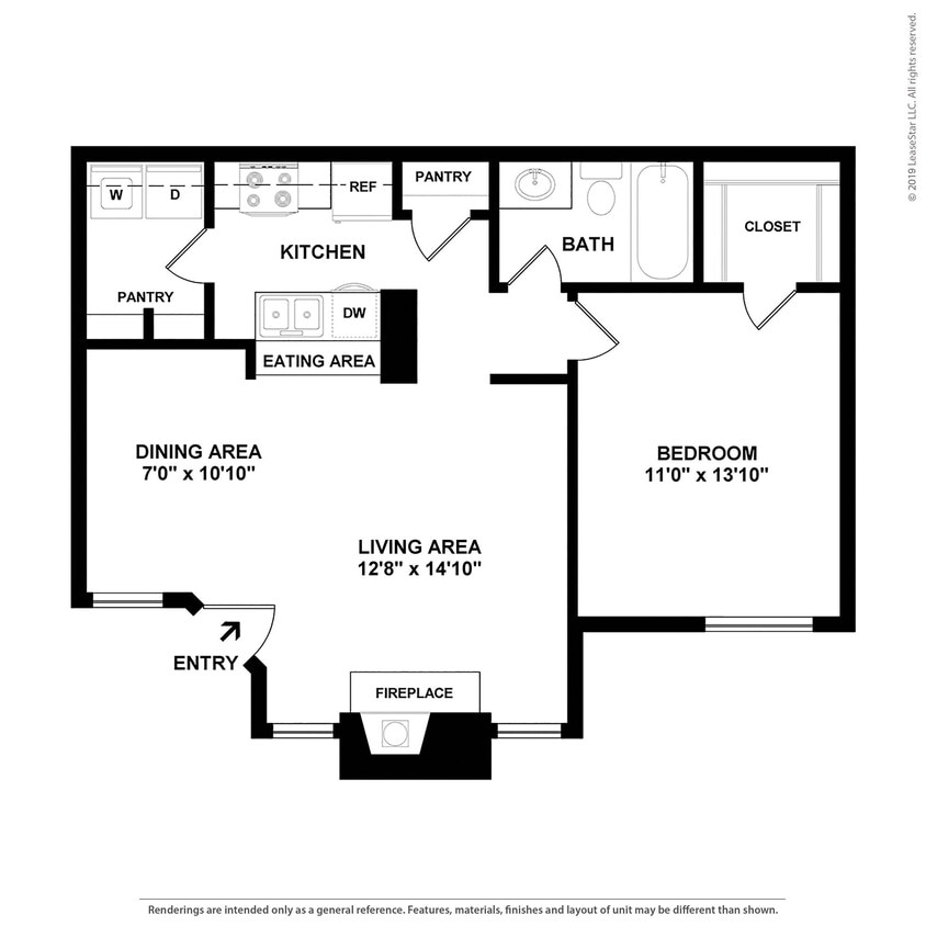 Floor Plan - 1x1U