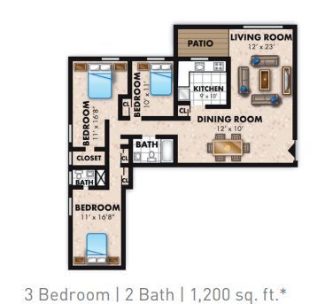 Floor Plan - 3  Bedroom