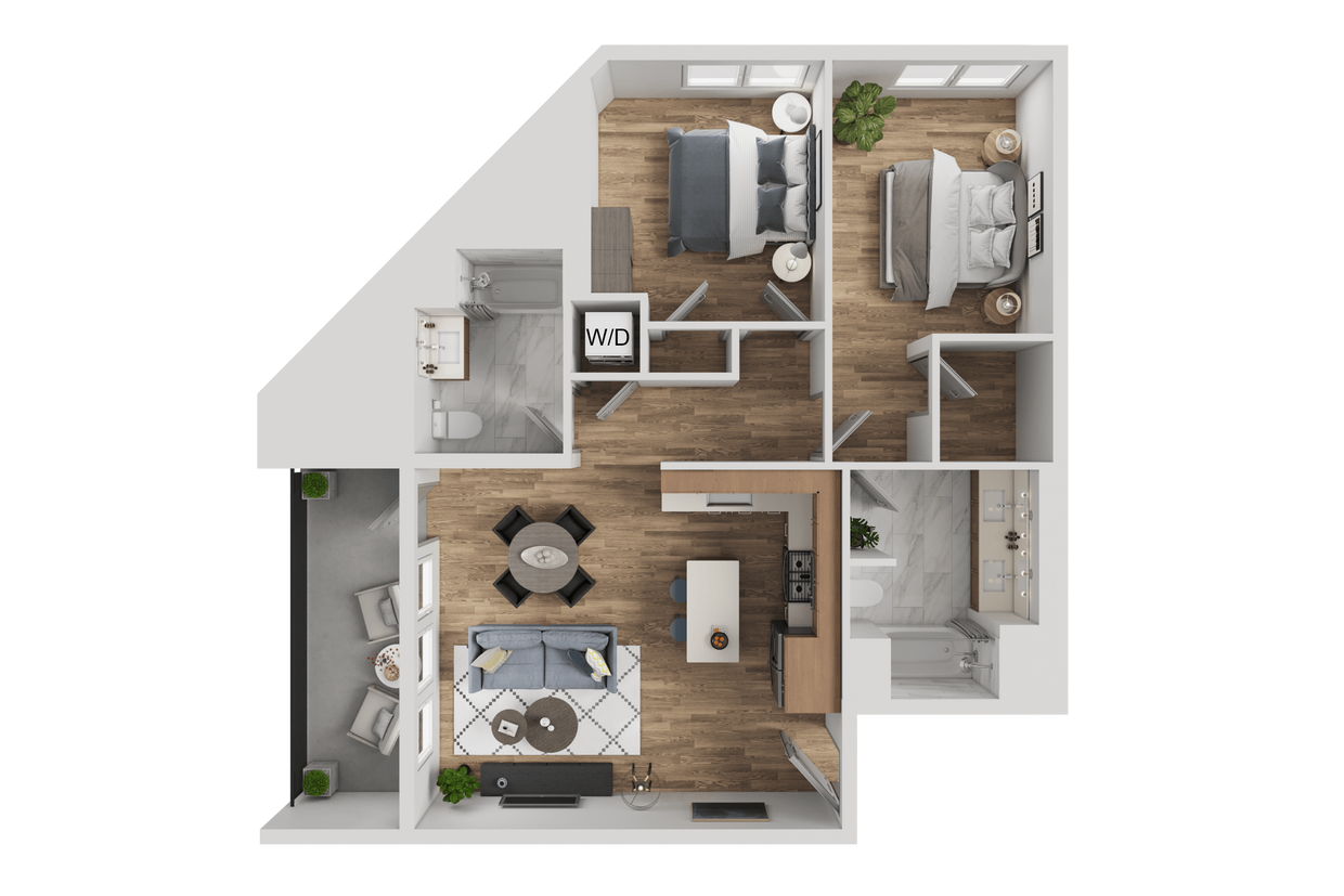 Floor Plan - 2x2 B