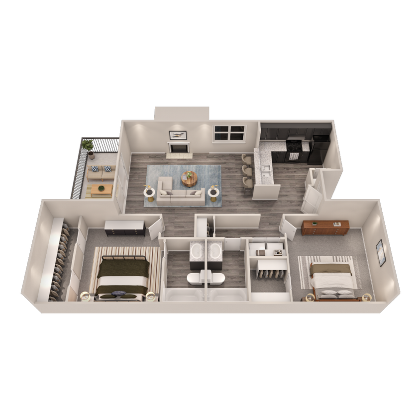 Floor Plan - B1 - Oak