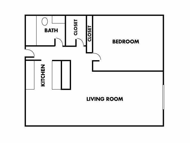 1BR/1BA - 1 Bedroom 1 Bath