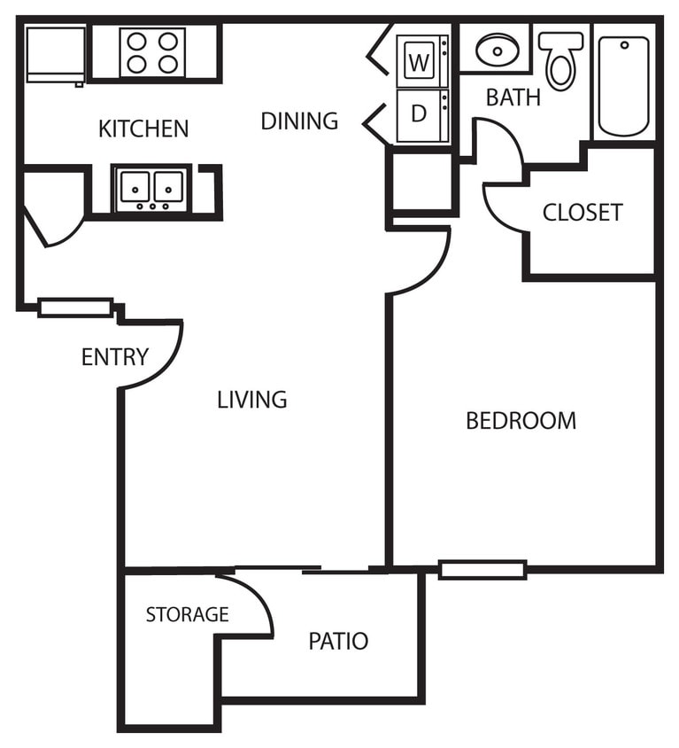 Floor Plan - 1A | One Bedroom