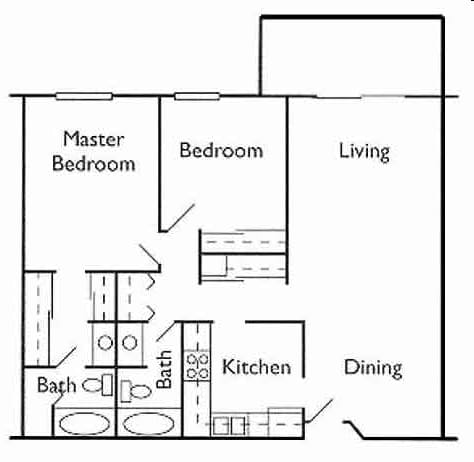 2BR/2BA - The Garland
