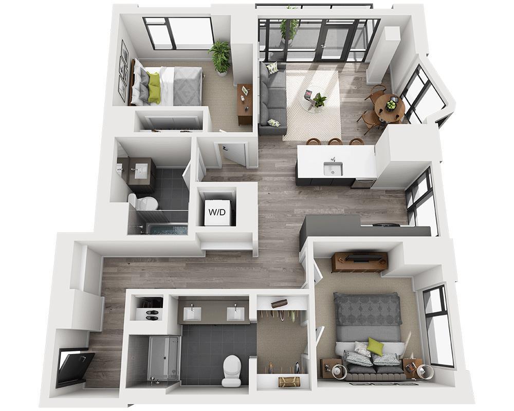 Floor Plan - Two Bedroom B2O